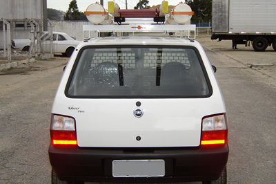 Rack Porta Escada Basculante 1 - Porte Leve - Exemplo Fiat UNO